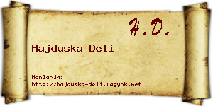 Hajduska Deli névjegykártya